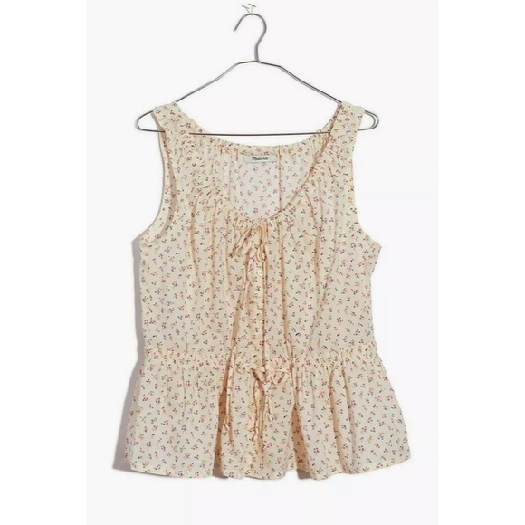 Madewell Shirred Drawstring Tanktop - Picture 2 of 3